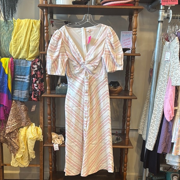 Rebecca Taylor Cream Puff Sleeve Sundress - Picture 1 of 5